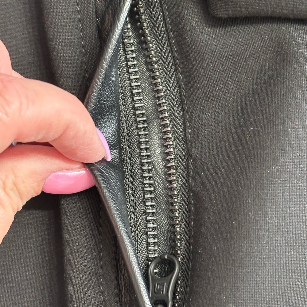 Blanc Noir Black Leather Hooded Jacket - Picture 6 of 6